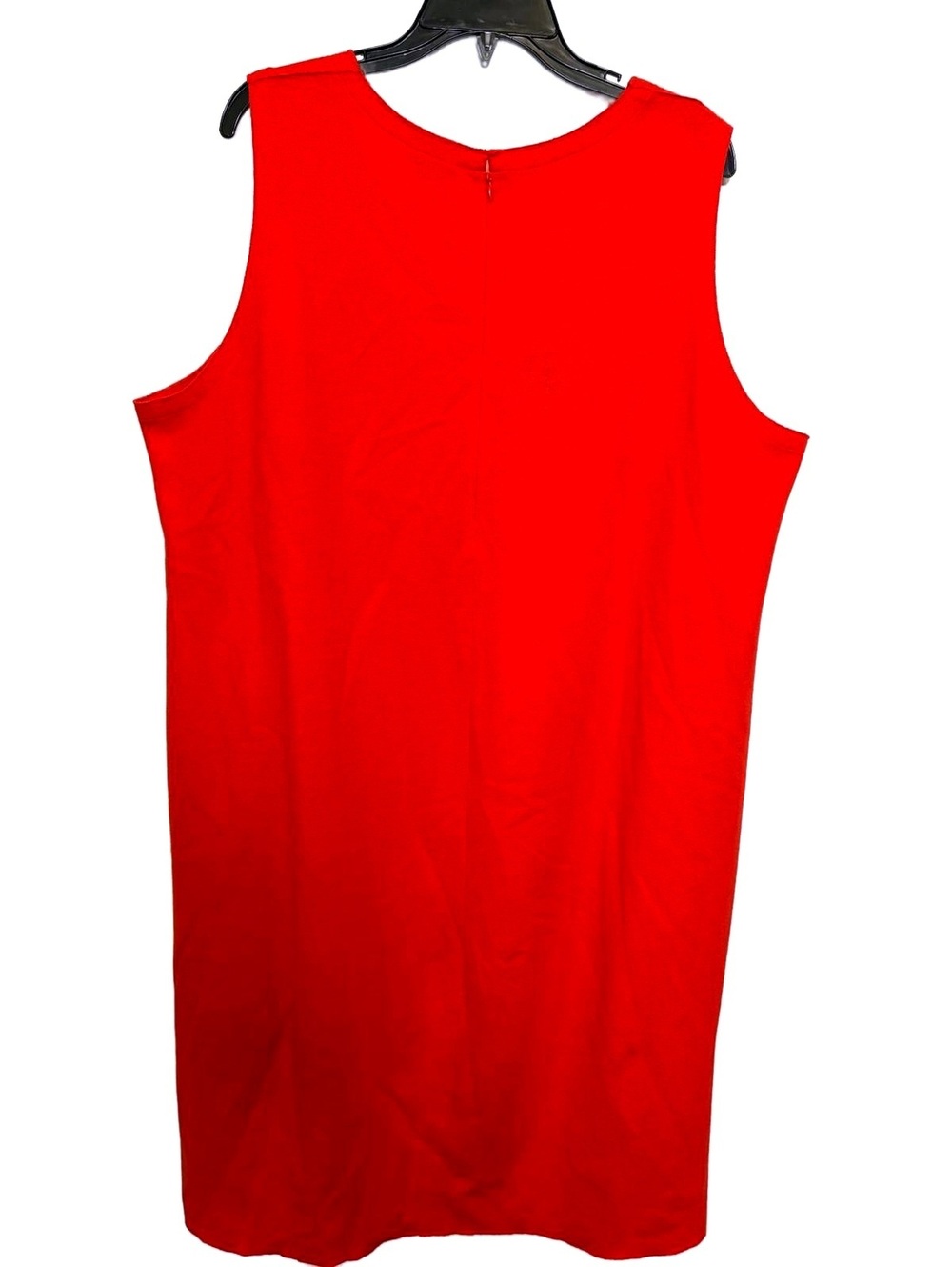 Eileen Fisher Woman Boiled Wool Jersey Shift Dress Red Poppy 2X Sleeveless - Picture 3 of 5